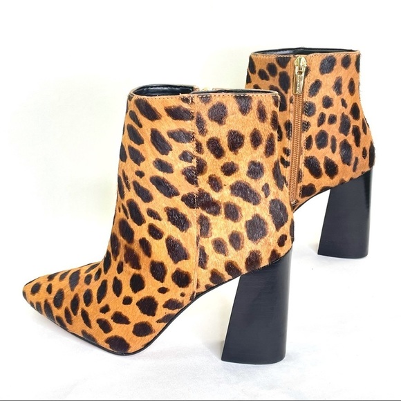 Vince Camuto Thelmin Leopard Print Calf-Hair Booties - Picture 7 of 12